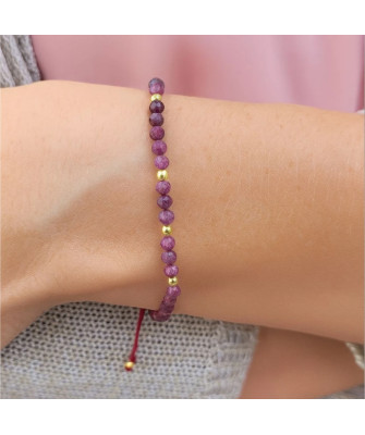 14ct Gold Ruby Bead Bracelet