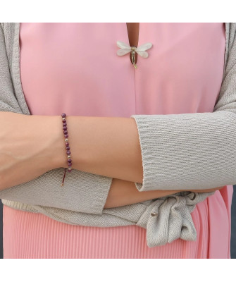 14ct Gold Ruby Bead Bracelet
