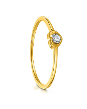 Ring with a large stone gold 8k