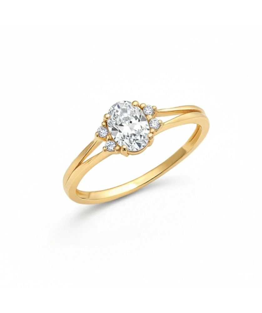 14k gold ring with a large blue stone