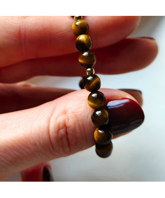 Bransoletka z turmalinem i złotymi kuleczkami złoto próba 14k BSZN.18P