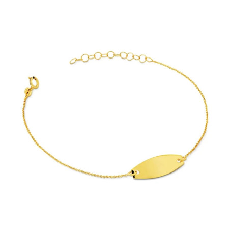 Gold bracelet with a plate BWZ006| GoldJewellery