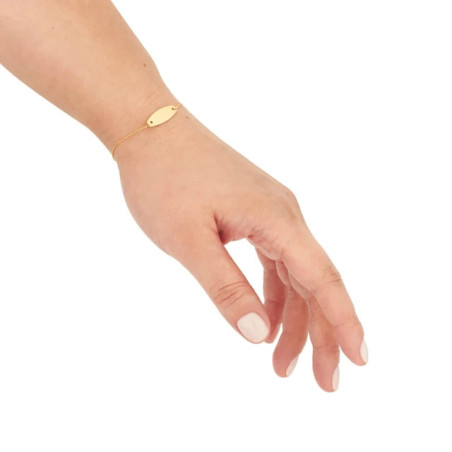 Gold bracelet with a plate BWZ006| GoldJewellery