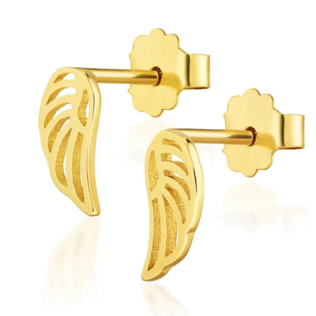 Gold mini wing earrings 333 K3.2456 | GoldJewellery