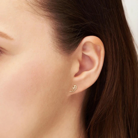 Gold mini wing earrings 333 K3.2456 | GoldJewellery