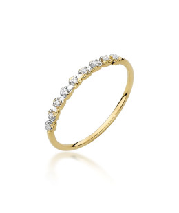 8k Gold Ring with White Zirconia