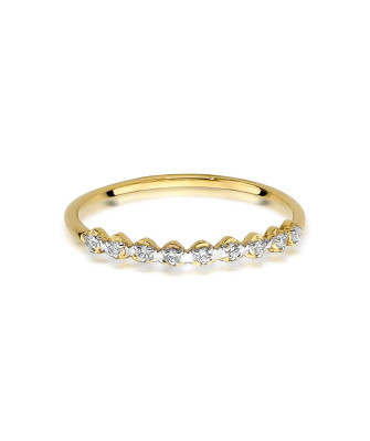 8k Gold Ring with White Zirconia