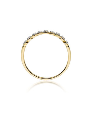 8k Gold Ring with White Zirconia