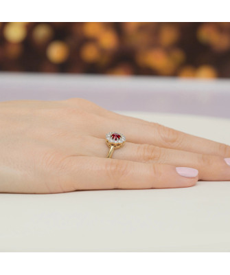 14k Gold Ruby & Diamond Ring 0.60ct