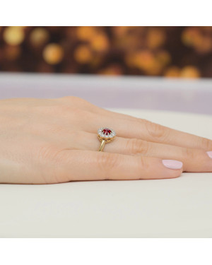 14k Gold Ruby & Diamond Ring 0.60ct