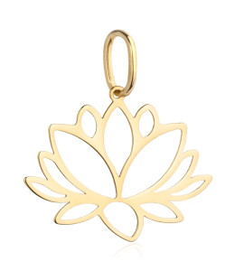 Zawieszka złota kwiat lotosu
