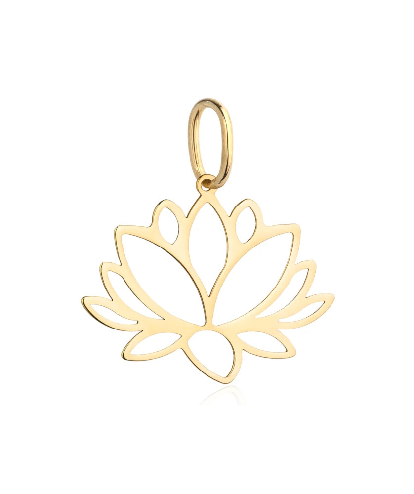 Zawieszka złota kwiat lotosu