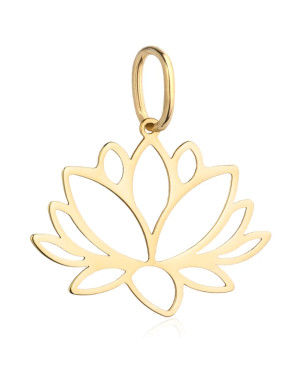 Zawieszka złota kwiat lotosu