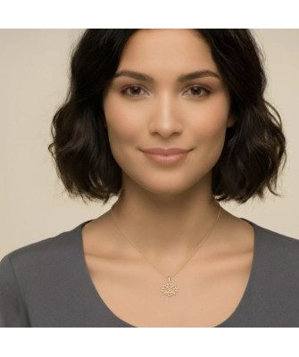 Zawieszka złota kwiat lotosu