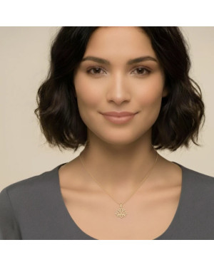 Zawieszka złota kwiat lotosu