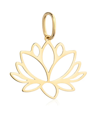 Zawieszka złota kwiat lotosu