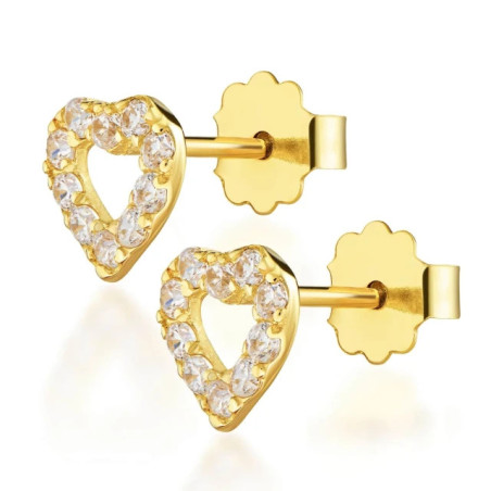 Gold heart earrings 333 K1.847 | GoldJewellery
