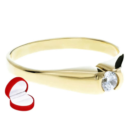 Ring with a white eye 333 P2.1034 | GoldJewellery