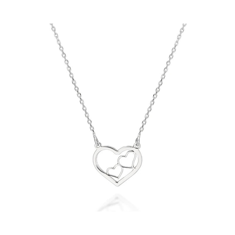 Silver necklace HEARTS SN17 |GoldJewellery