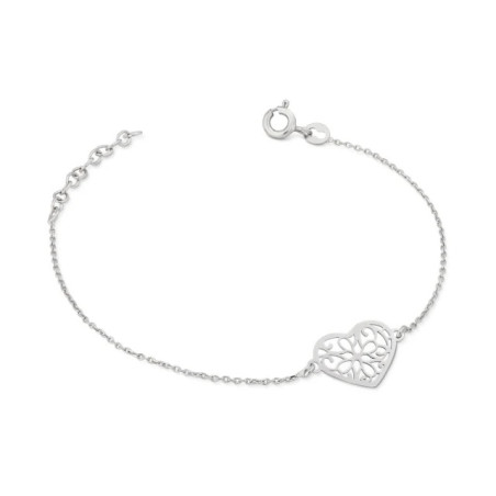 Silver openwork HEART bracelet SB15 | GoldJewellery