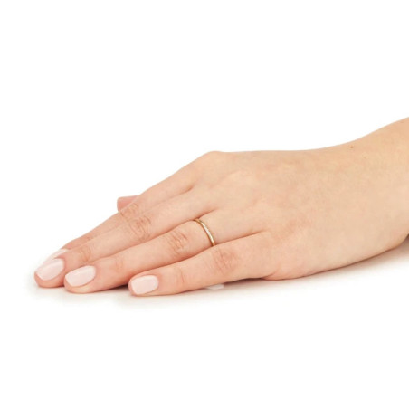 Delicate gold ring with white stones 585 P3.1651P | GoldJewellery