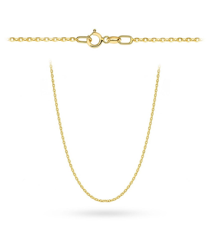 Łańcuszek złoty - splot rolo diamentowany 60 cm