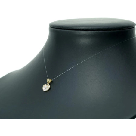 Gold pendant with cubic zirconia HEART Pendant W3.2335P | GoldJewellery