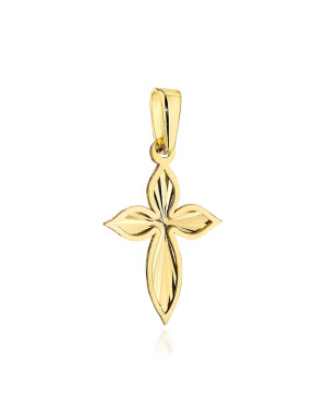 Zawieszka złota diamentowana w kształcie krzyżyka