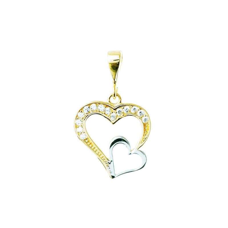 FASHIONABLE GOLD HEART PENDANT W2.1181 | GoldJewellery