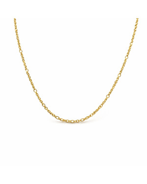 Srebrny łańcuszek złocony 14k splot Ankier 45cm