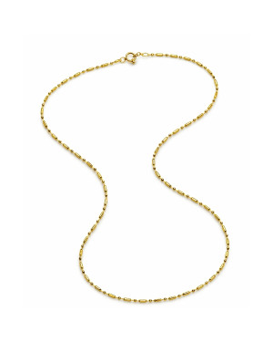 Srebrny łańcuszek złocony 14k kulki 44 cm