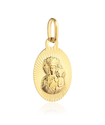 Medalik Matka Boska Częstochowska diament pr. 585