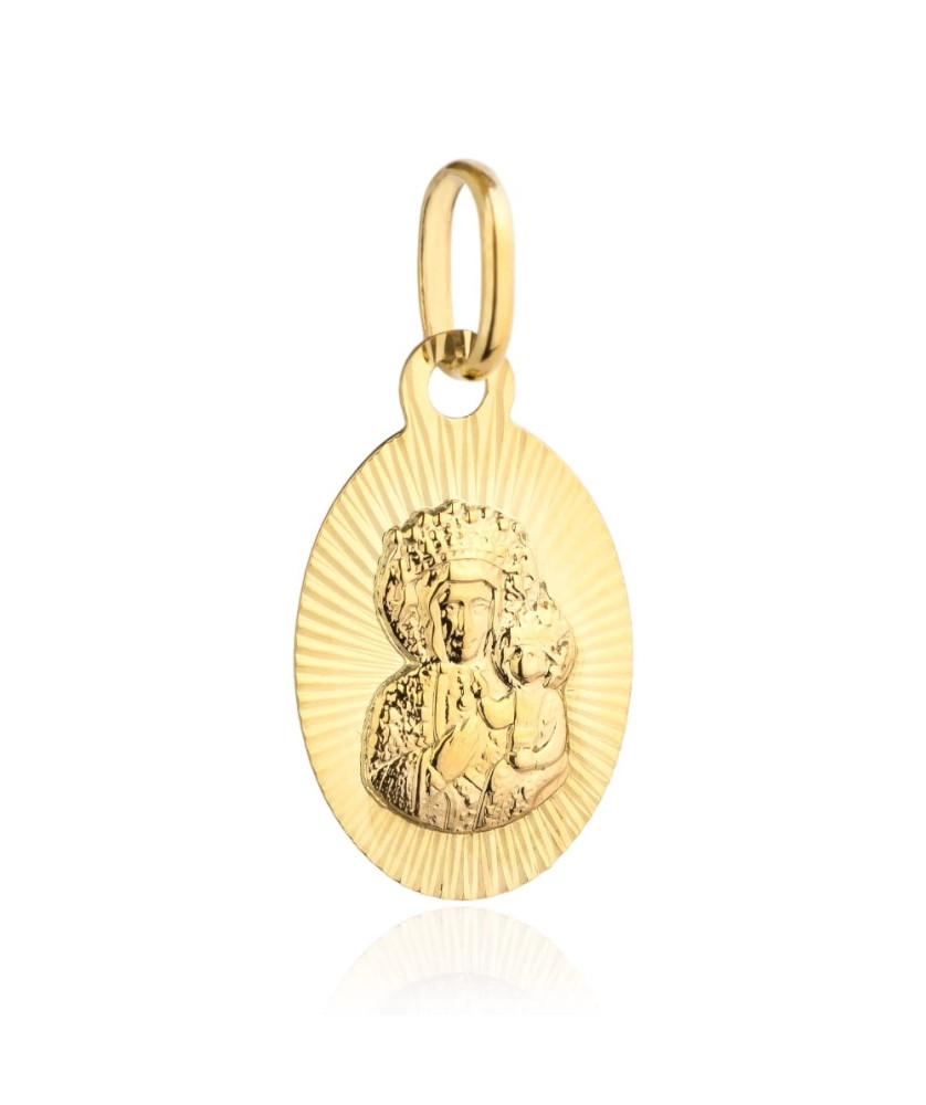 Medalik Matka Boska Częstochowska diament pr. 585