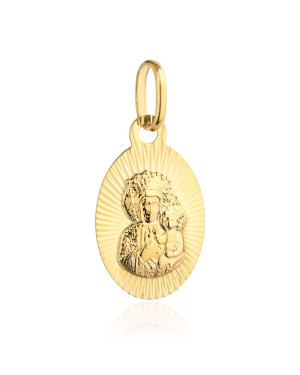 Medalik Matka Boska Częstochowska diament pr. 585