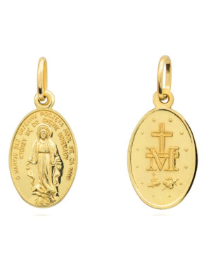 Medalik złoty cudowny zawieszka mały pr. 375