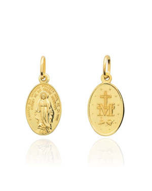 Medalik złoty cudowny zawieszka mały pr. 585