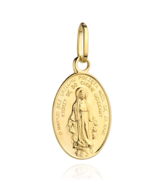 Medalik złoty cudowny zawieszka mały pr. 585