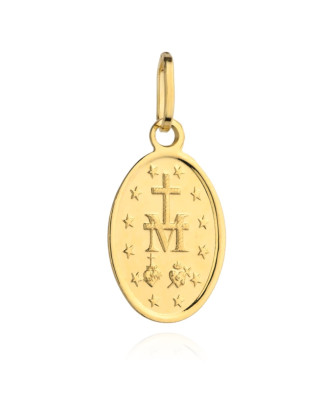 Medalik złoty cudowny zawieszka mały pr. 585
