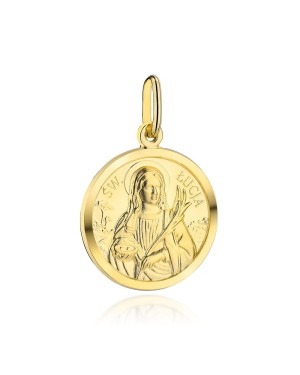 Medalik złoty święta Łucja