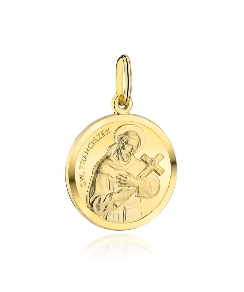 Medalik złoty święty Franciszek
