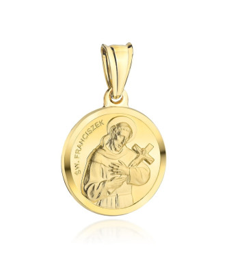 Medalik złoty święty Franciszek
