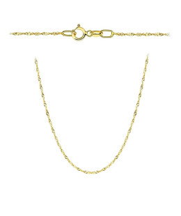 Łańcuszek złoty - splot singapure 40 cm super lekki pr. 375