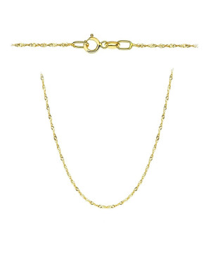 Łańcuszek złoty - splot singapure 40 cm super lekki pr. 375