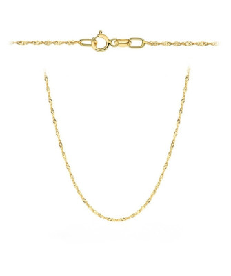 Łańcuszek złoty - splot singapure 40 cm super lekki pr. 585