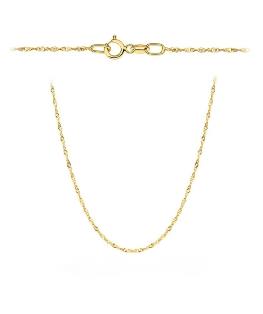 Łańcuszek złoty - splot singapure 40 cm super lekki pr. 585