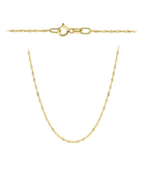 Łańcuszek złoty - splot singapure 40 cm super lekki pr. 585