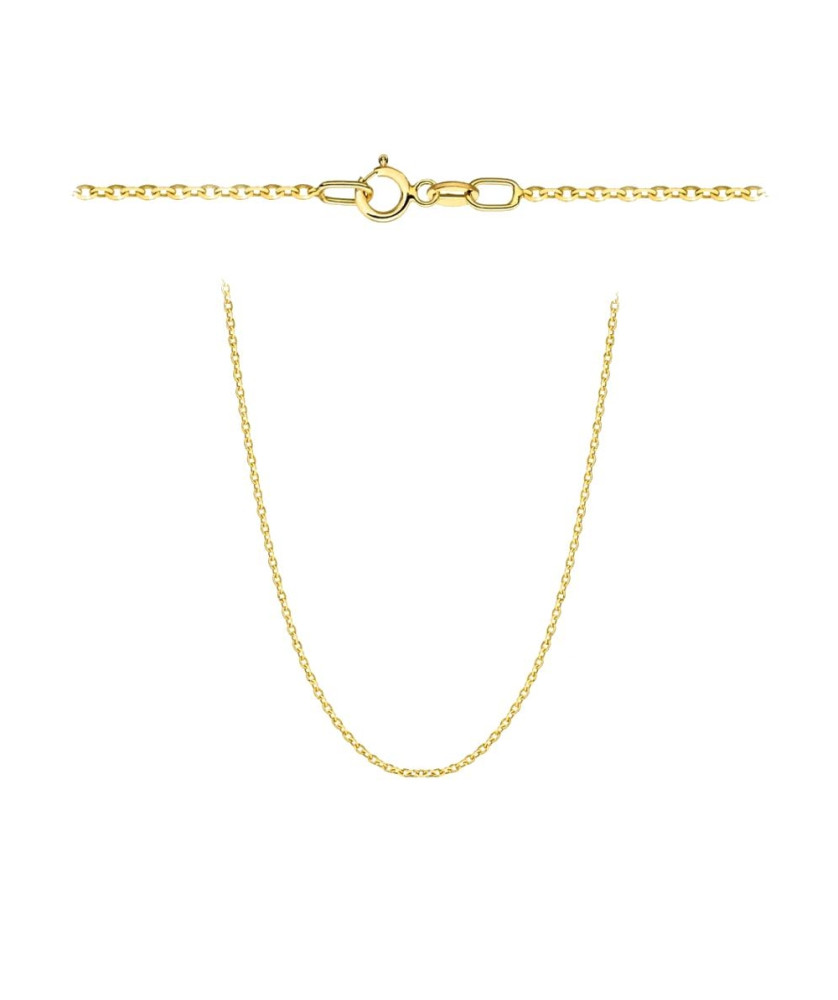 Łańcuszek złoty - splot rolo diamentowany 42 cm pr. 375