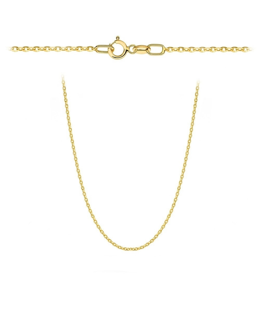 Łańcuszek złoty - splot rolo diamentowany 50 cm pr. 375