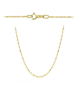 Łańcuszek złoty - splot singapure 40 cm pr. 585