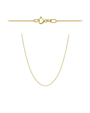 Łańcuszek złoty pr. 375 - splot pancerka gładka 50 cm super lekki